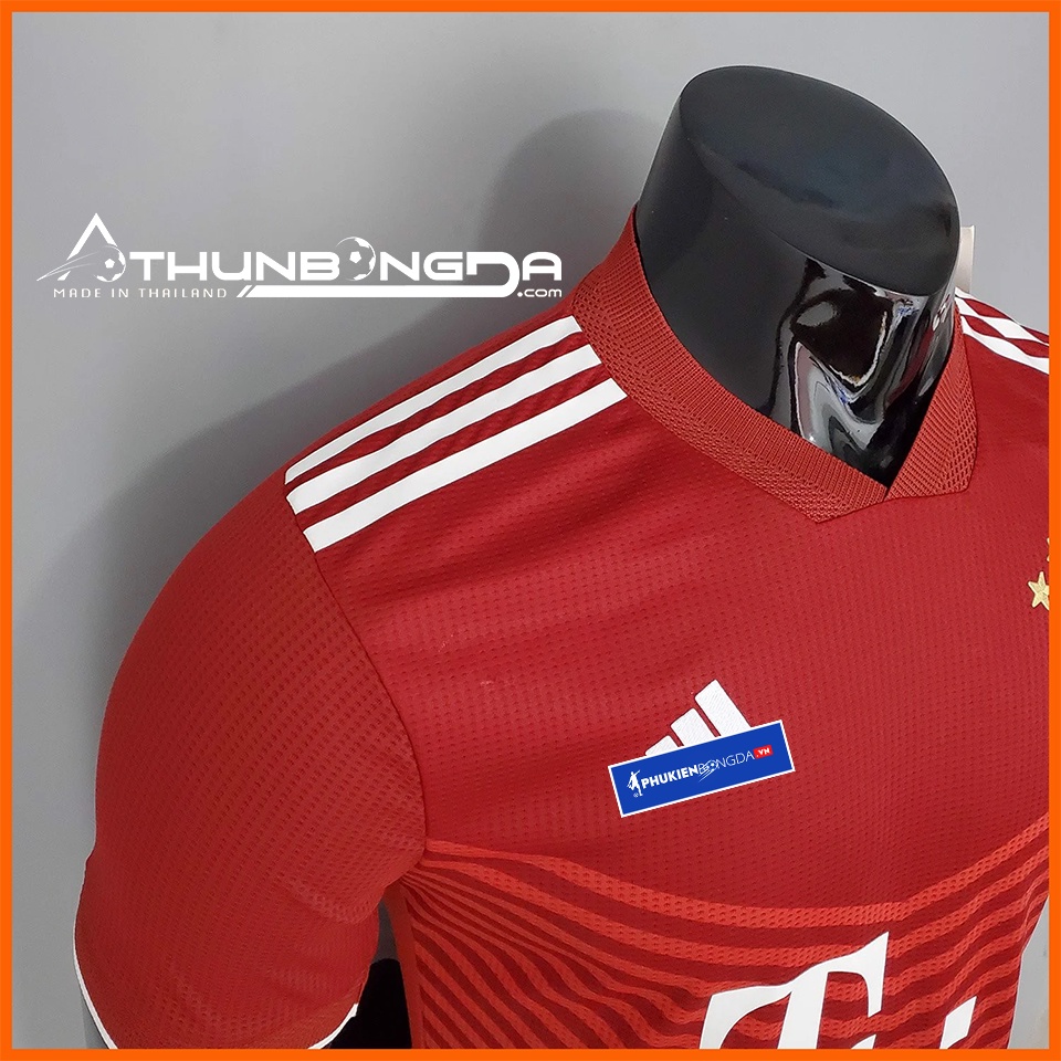 Áo Bayern Munich đỏ sân nhà 2021/2022, 2021/22 bản PLAYER body fit cao cấp