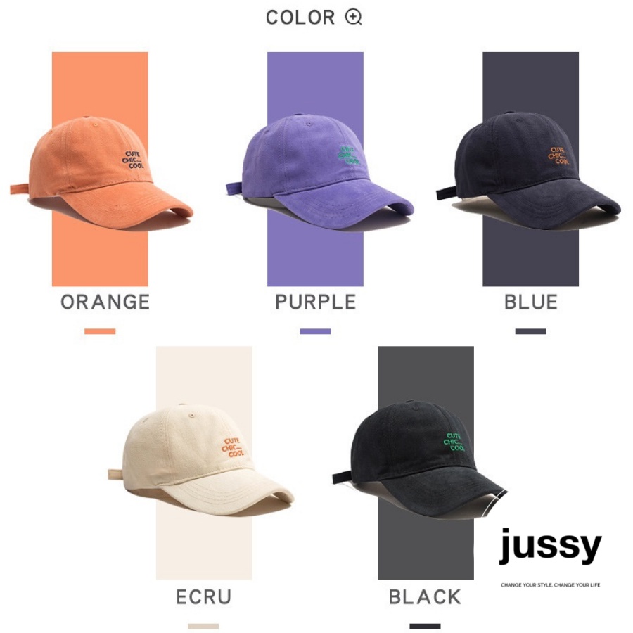 Nón Lưỡi Trai Cu7e Mũ Lưỡi Trai Nam Nữ Jussy Phong Cách Nón Kết Form Mềm Unisex Vải Cotton 1 Lớp Nhiều Màu Hot