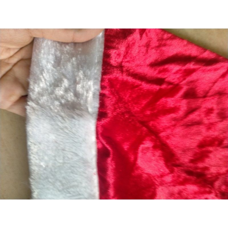 Mũ noel vải nhung cho bé