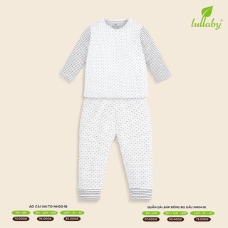 Bộ Lullaby cài vai quần dài đáp đũng bo gấu