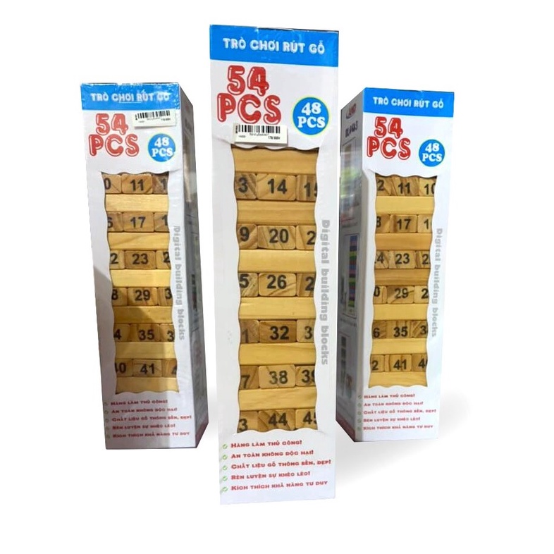 Đồ chơi rút gỗ loại to, Đồ chơi thông minh, Đồ chơi an toàn cho trẻ em, Đồ chơi gỗ