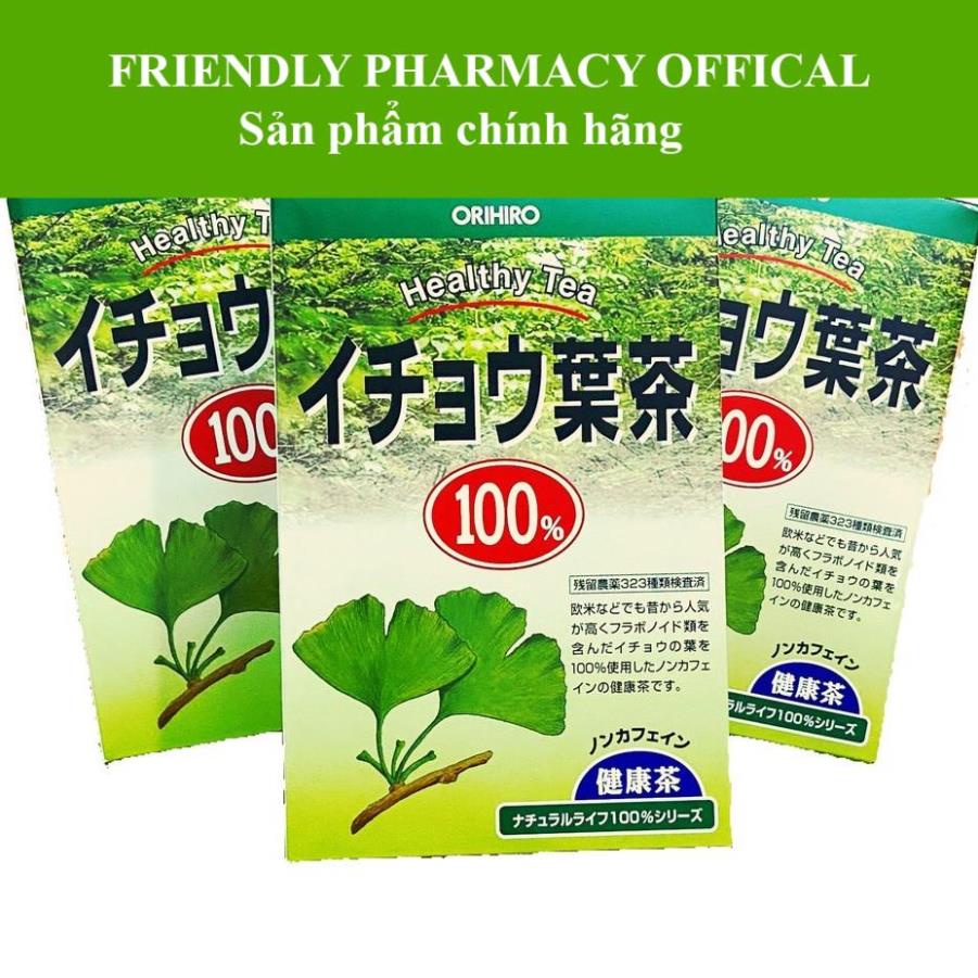Trà lá bạch quả Orihiro 26 gói - hỗ trợ tăng cường trí nhớ, giúp hoạt huyết dưỡng não