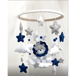 [🚴♂Freeshipxtra🚴♂] Treo Nôi Em Bé Sắc Màu - Kích Thích Thị giác Trẻ, 🌹3-6M 🌹 Bộ Sư Tử Xám