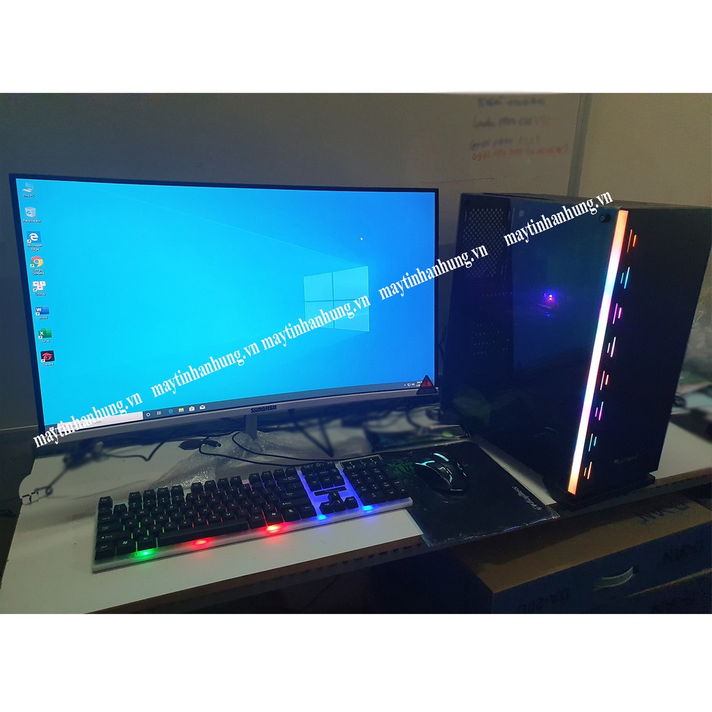 [MÁY MỚI] Bộ máy tính chơi GAME 27 inch MỚI full HD, Intel core i5 3470 ổ SSD điện tử CARD RỜI VGA NÂNG CẤP