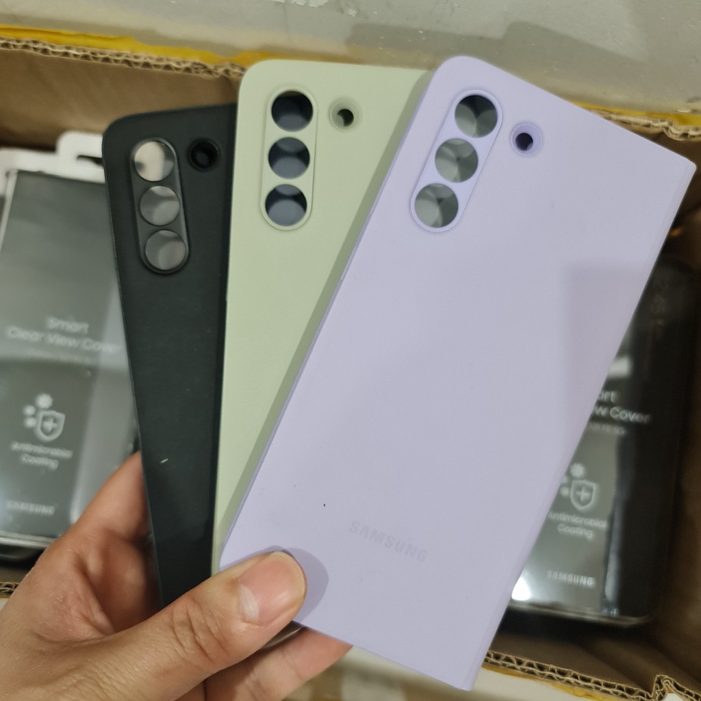 Bao Da Clear View Samsung Galaxy S21 FE 5G, S21 PLus, Kháng Khuẩn, Vuốt Trả Lời, Màn Hình Led, Hàng Chính Hãng