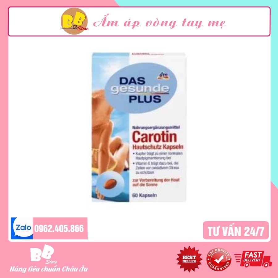 [ Hàng Air - Date Mới Nhất ] Viên Uống Chống Nắng Carotin Mivolis Nội Địa Đức - Hộp 60 Viên
