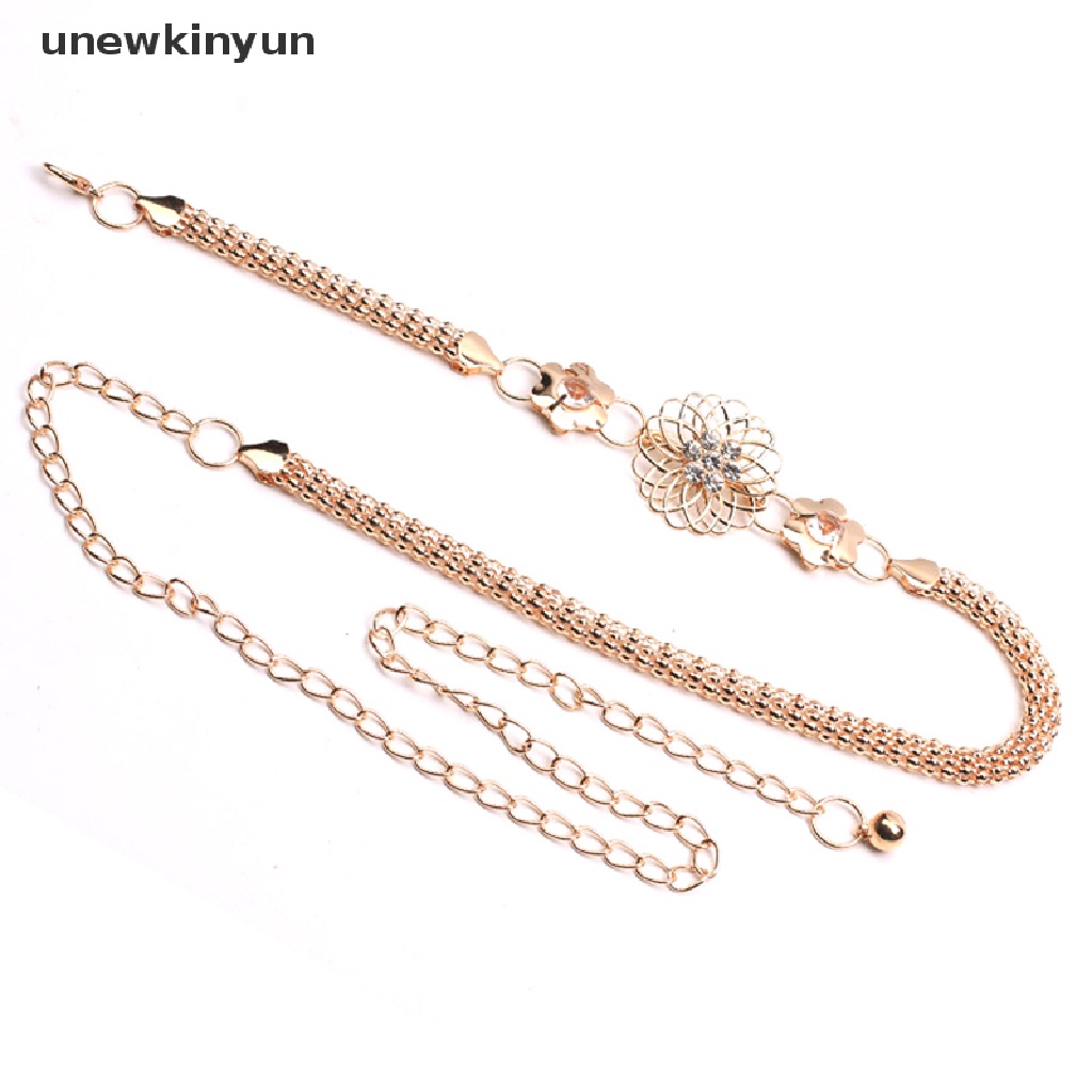 Thắt Lưng Dây Xích Khóa Kim Loại Màu Vàng Thanh Lịch Thời Trang