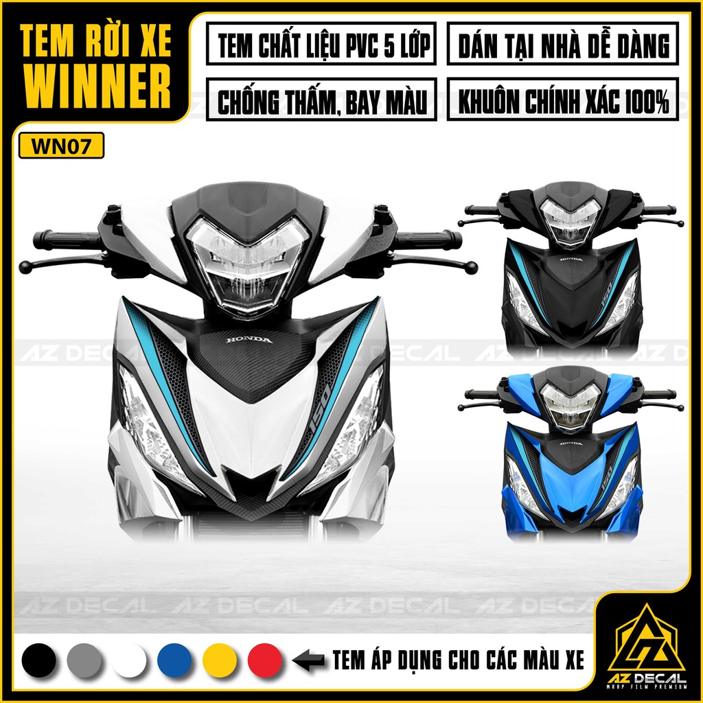 Tem Xe Winner 150 Mẫu Matrix | WN07 | Tem Rời Xe Winner V1 - Chất Liệu Decal Chống Nước, Bền Màu