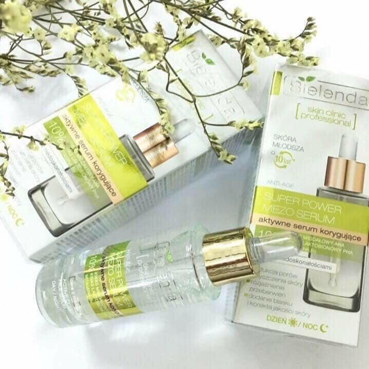 Serum Bielenda Xanh Lá Giúp Mờ Thâm Mụn,Phục Hồi Da Mụn, Làm Mịn Da Mụn Super Power Mezo 10% Almond Acid