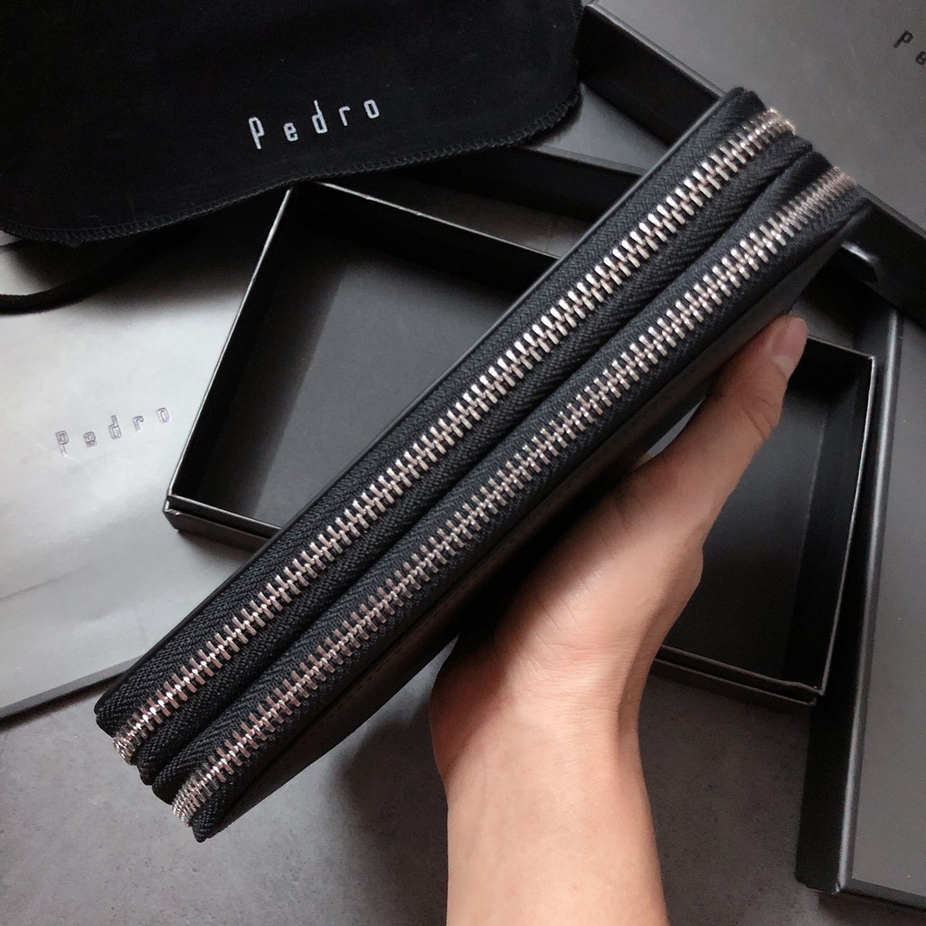 Ví clutch cầm tay Pedro trơn 2 ngăn