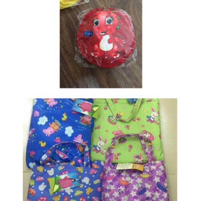 Combo 1 balo khủng long +1 áo mưa cho bé