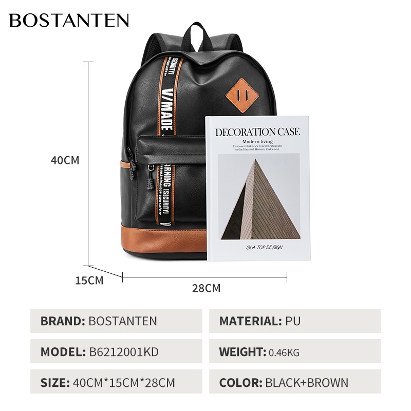 Bostanten Mens Fashion Backpack School Bag