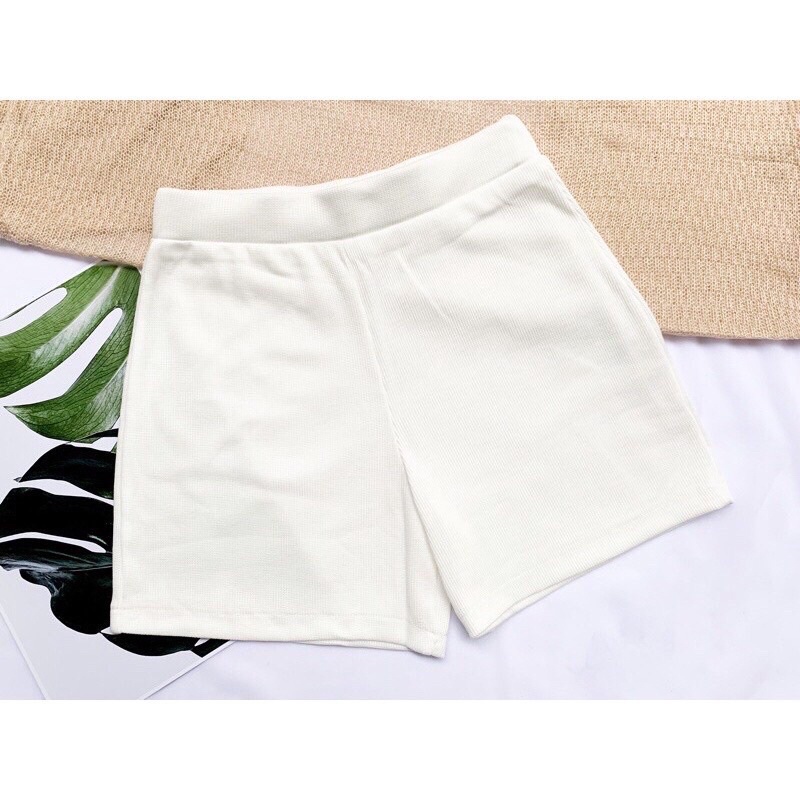Quần short lưng cao ôm body hack dáng