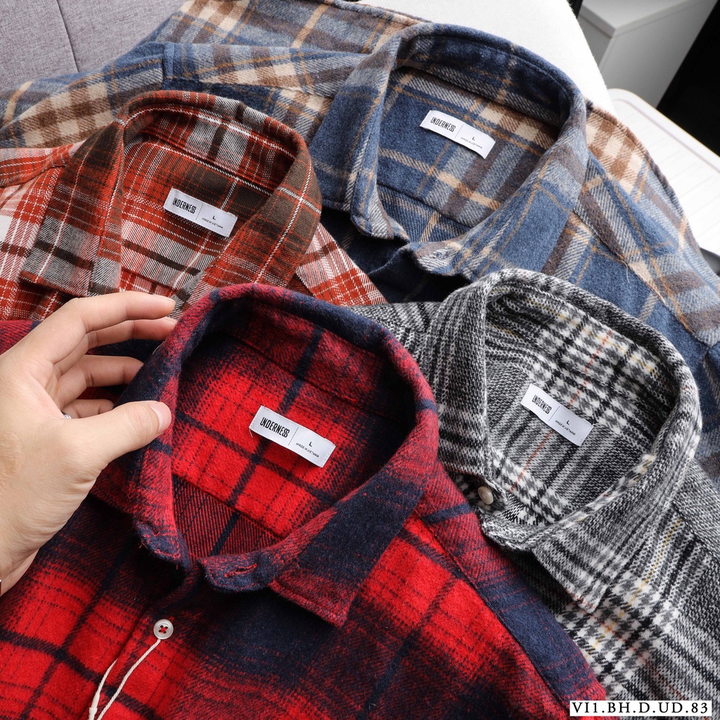 Aó sơ mi nam dài tay UNDES 2 VNXK chính hãng,Form Slim,chất vải Flannel mềm mịn Hàng VNXK