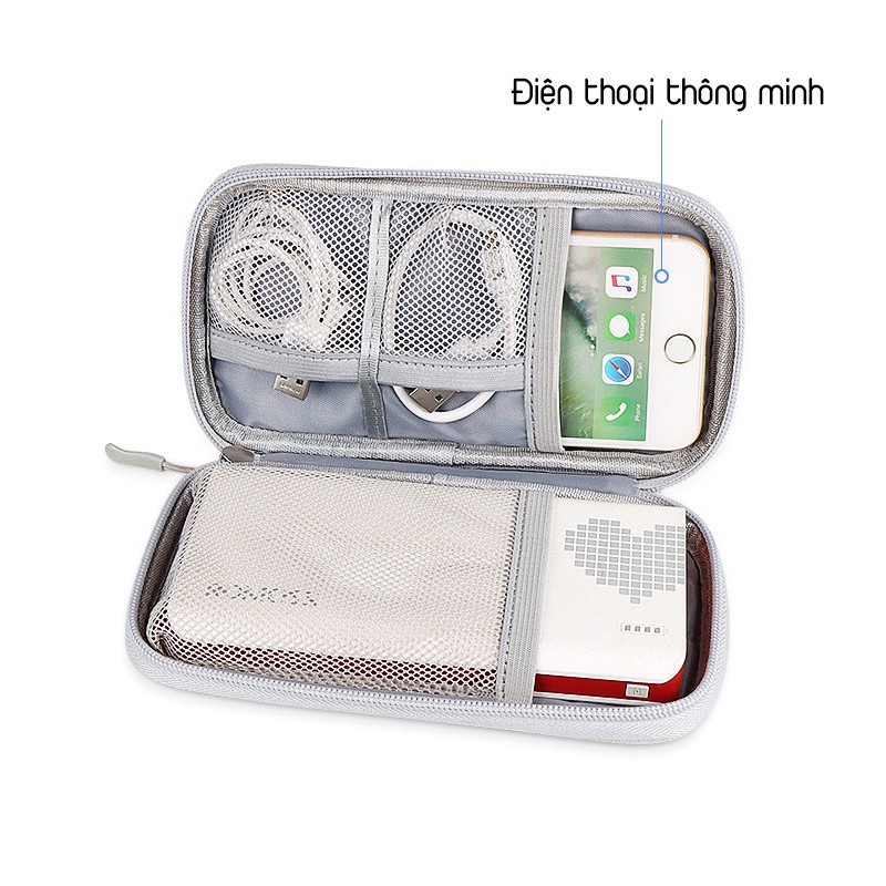 Túi đựng phụ kiện công nghệ KOLANO túi đựng điện thoại, pin dự phòng, cáp sạc, ổ cứng di động đa năng TA-001334