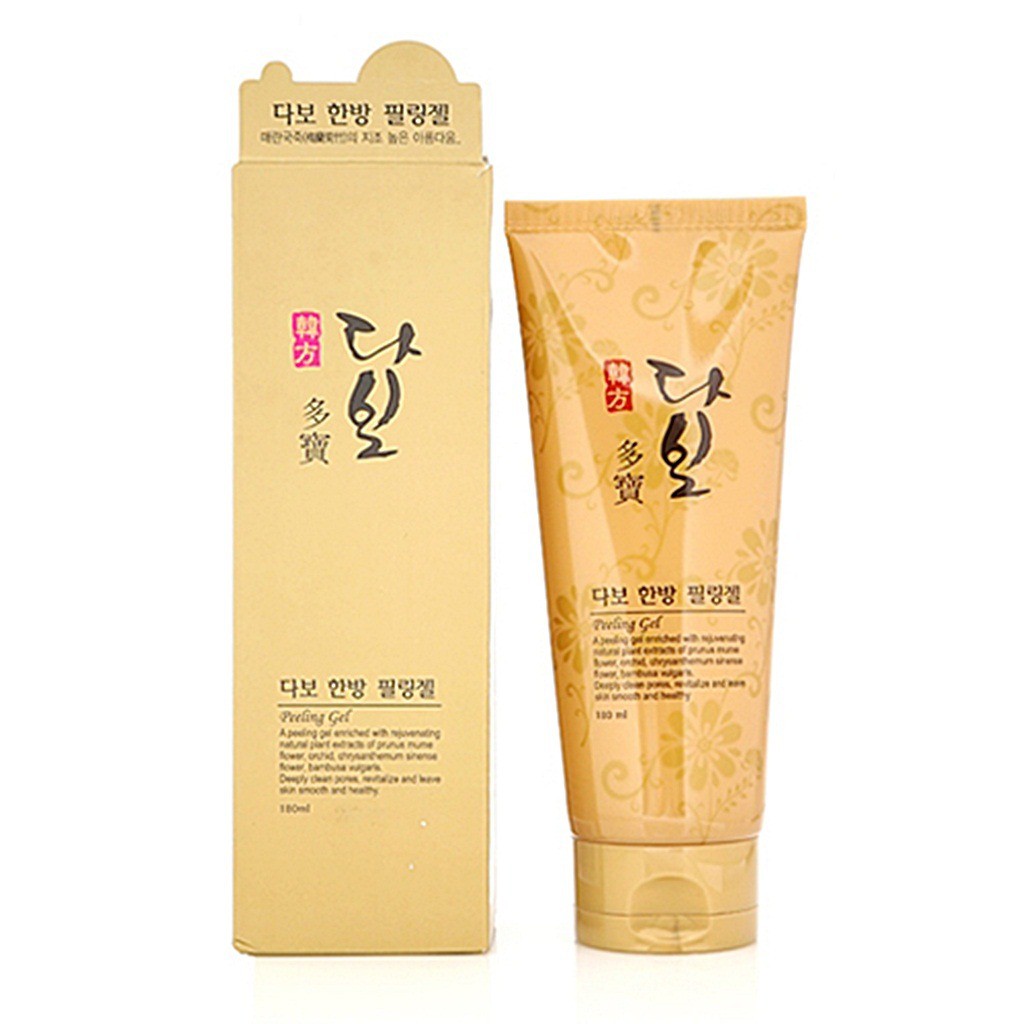 Kem tẩy da chết trắng da Dabo Pelling Gel Hàn quốc 180ml/ Hộp Và 1 gói tẩy da chết Apple Beauskin 3ml/ Hộp