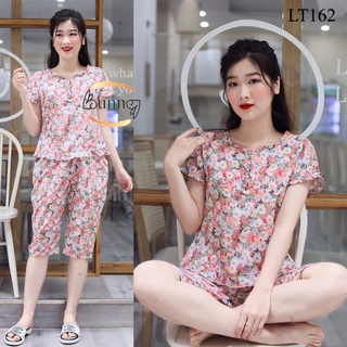 [Bunnysky] Đồ bộ mặc nhà, quần áo bộ nữ mẫu lửng nhẹ nhàng