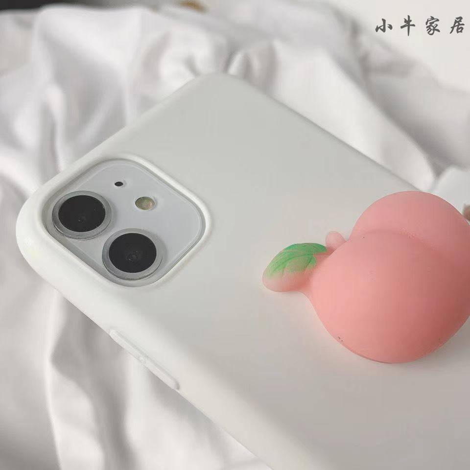 Ốp Điện Thoại Silicon Hình Trái Đào Xinh Xắn Cho Apple Iphone 12mini/ 11pro/ 12 Pro Max/ 11/ 11pro/ 7/ 8plus/ X/ Xr | BigBuy360 - bigbuy360.vn