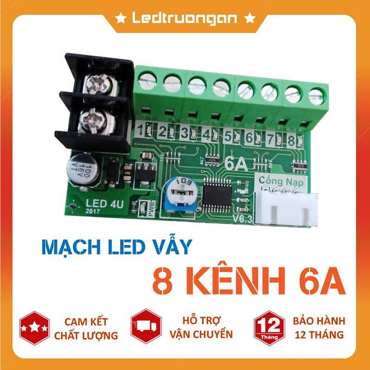 MẠCH LED VẪY 8 KÊNH 4U THƯỜNG 6A