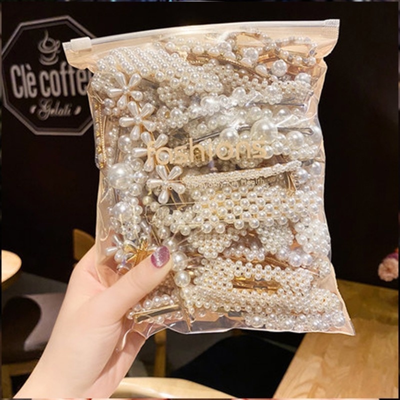 Kẹp tóc hàn quốc kẹp kẹp tóc phụ kiện kẹp tóc ngọc trai  Kẹp Tóc Đính Ngọc Trai Đơn Giản Dễ Thương Cho Nữ