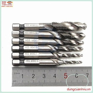 BỘ 6 MŨI KHOAN TARO REN HSS CAO CẤP