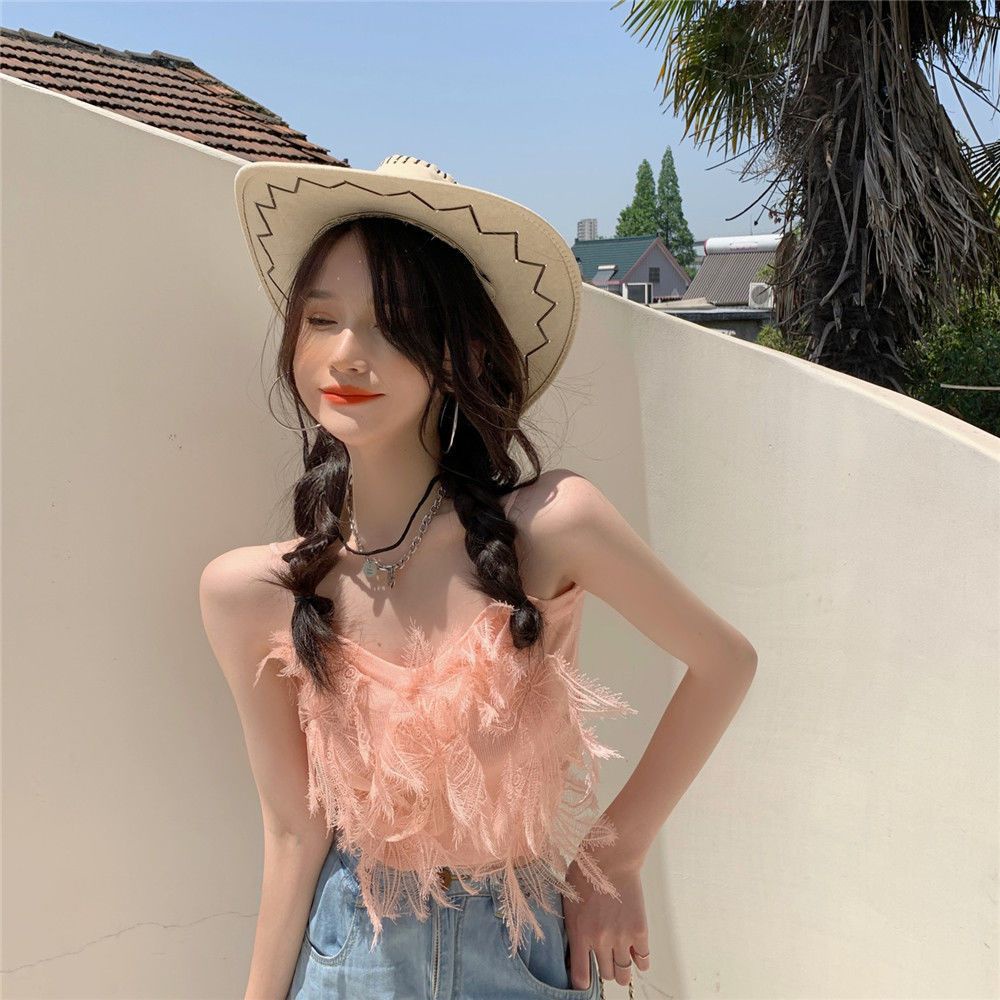 Áo Hai Dây Dáng Ngắn Form Ôm Thời Trang Mùa Hè Cho Nữ