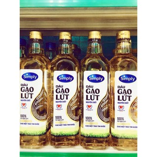 Dầu ăn gạo lứt nguyên chất Simply 1L