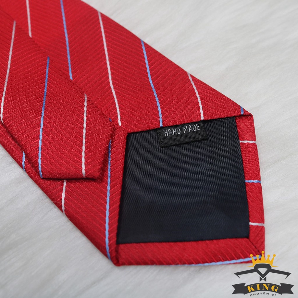 Cà vạt nam đỏ KING công sở, bản lớn to 8cm ( C054 )