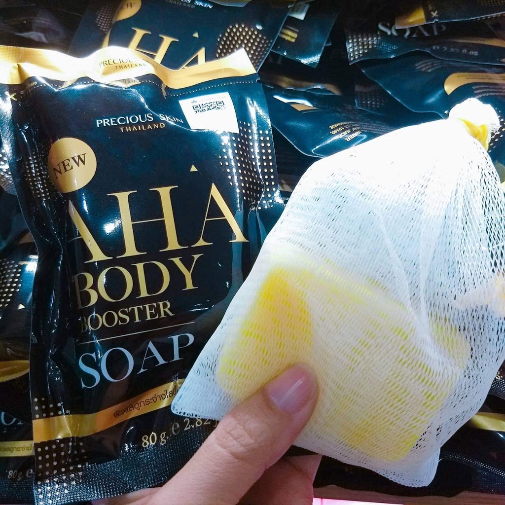 Xà phòng tắm trắŉg da AHA Body Booster Soap