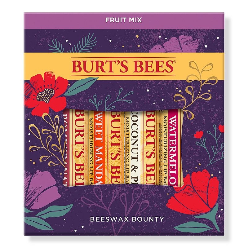 SET 4 SON DƯỠNG MÔI BURT’S BEES BEESWAX BOUNTY FRUIT MIX LIP BALM HOLIDAY GIFT SET