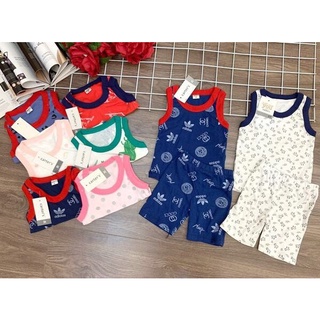 Bộ ba lỗ bo viền quần đùi cho bé cực yêu từ 5-15kg