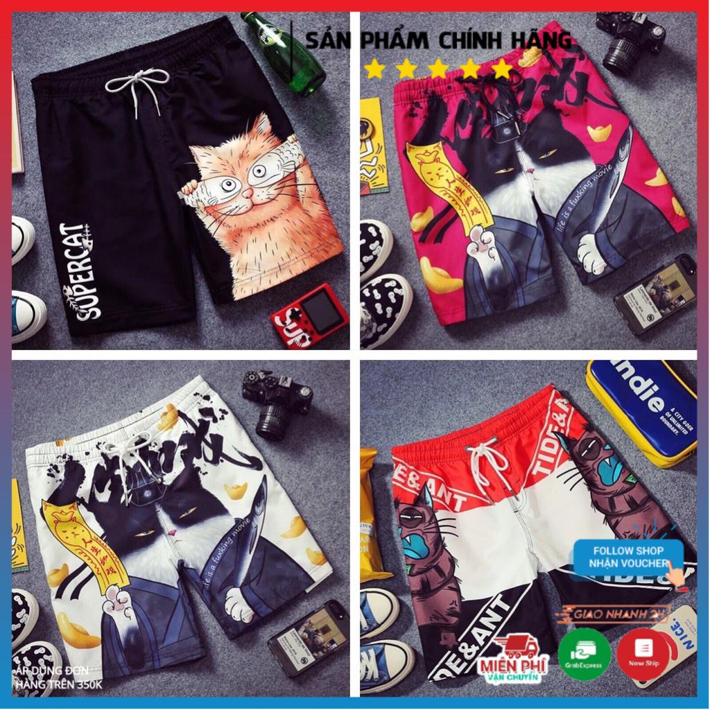 Quần short nam, Quần đùi nam in 3D chất liệu thể thao cao cấp thoáng mát