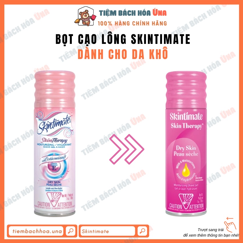 [US] Bọt cạo lông dành cho mọi loại da Skintimate Moisturizing Shave Gel 198g