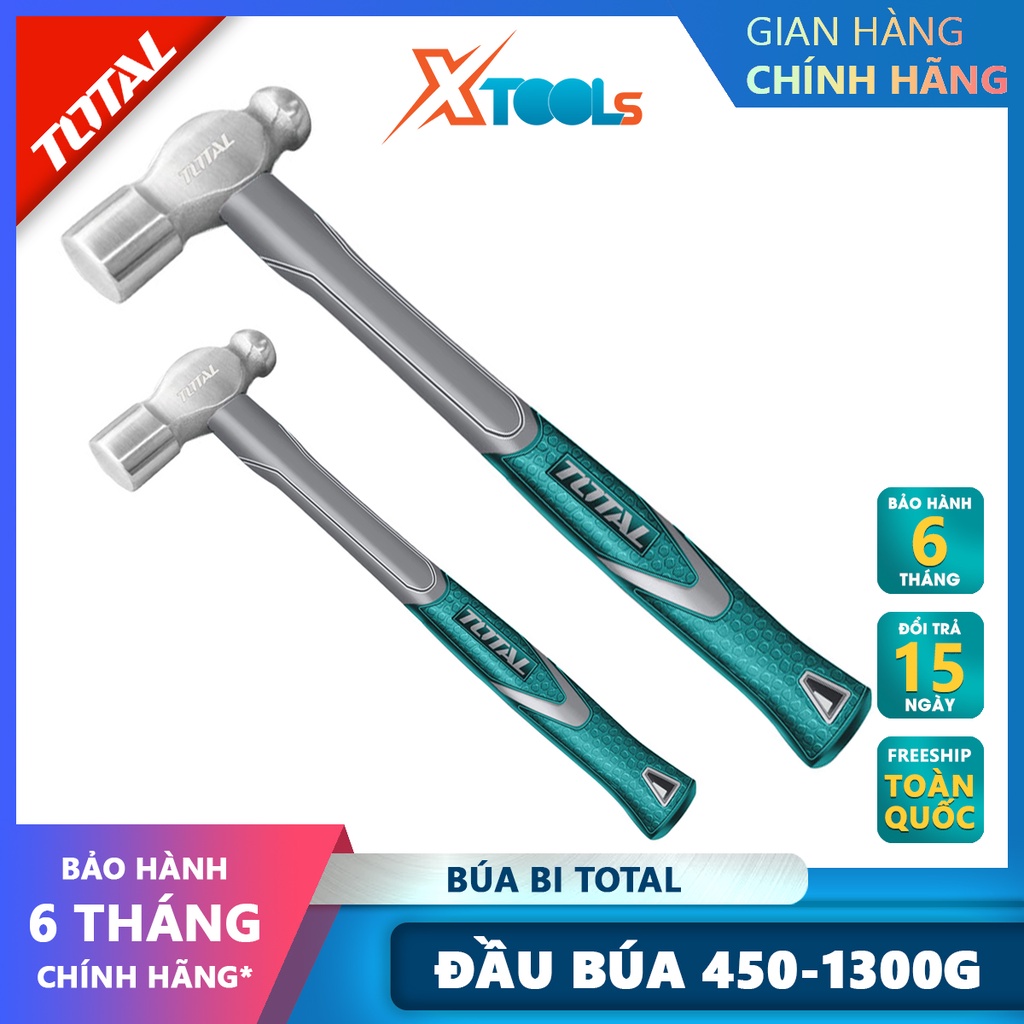 Búa bi Total | búa cầm tay mini Quy cách: 16oz-48oz Trọng lượng đầu búa: 450-1300g, dùng để đóng, tán đinh trên mọi