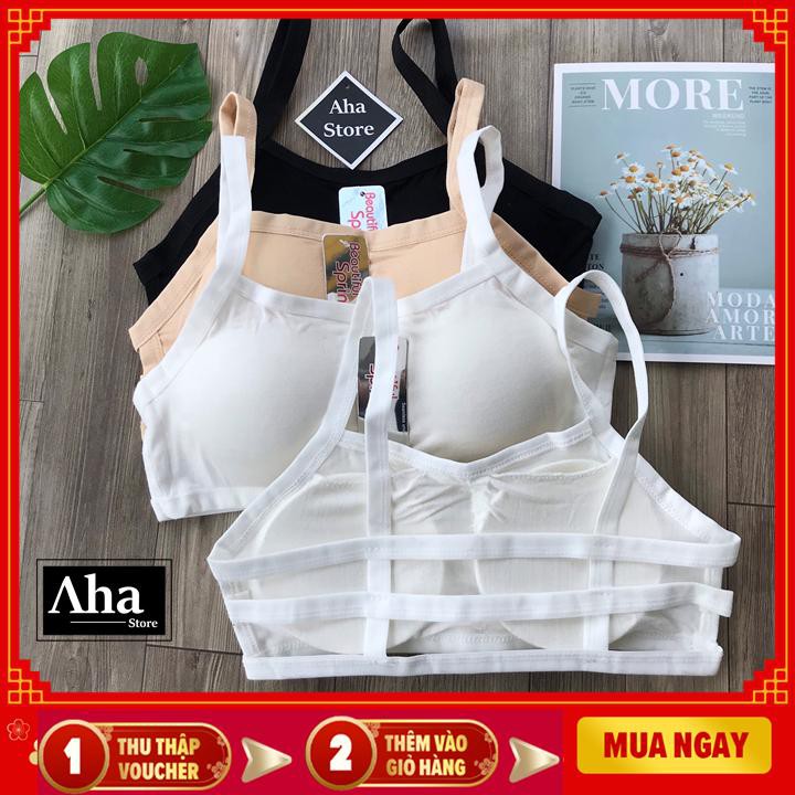 Áo Lá 3 Dây, Áo Bra học sinh Hàng Đẹp - có Đệm Mút, Vải Cotton Co Giãn 4 Chiều, Thấm Hút Mồ Hôi Cực Tốt