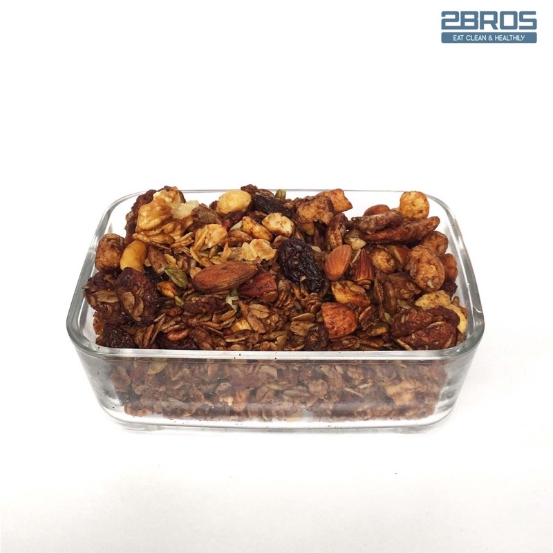 Granola siêu hạt, Ngũ cốc ăn kiêng 2Bros 3 vị, Dành cho người ăn kiêng, người bị tiểu đường, người luyện tập thể thao.