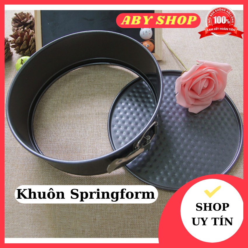 Khuôn Springform 8 inch (khoảng 20cm)⚡ HÀNG LOẠI 1 ⚡ khuôn làm bánh chất liệu chống dính
