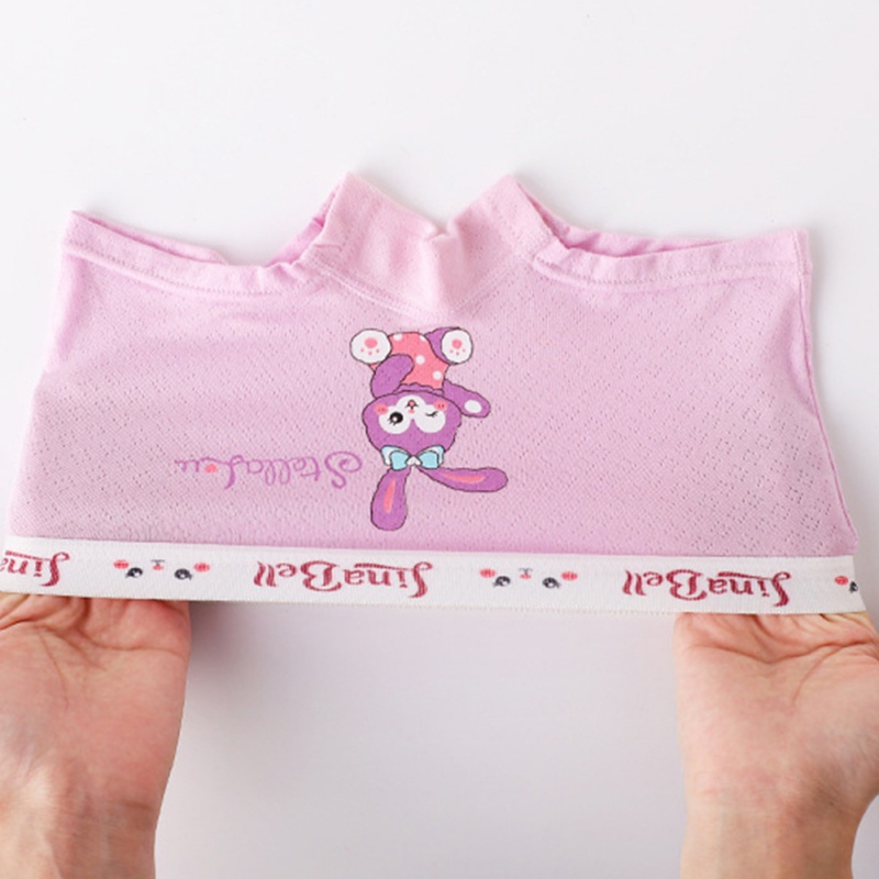 Quần Lót Boxer Thoáng Khí In Họa Tiết Hoạt Hình Xinh Xắn Cho Bé Gái