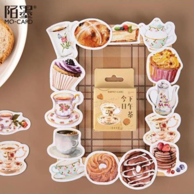 Bộ 46 Sticker Bánh Xem &amp; Ly Trà E75