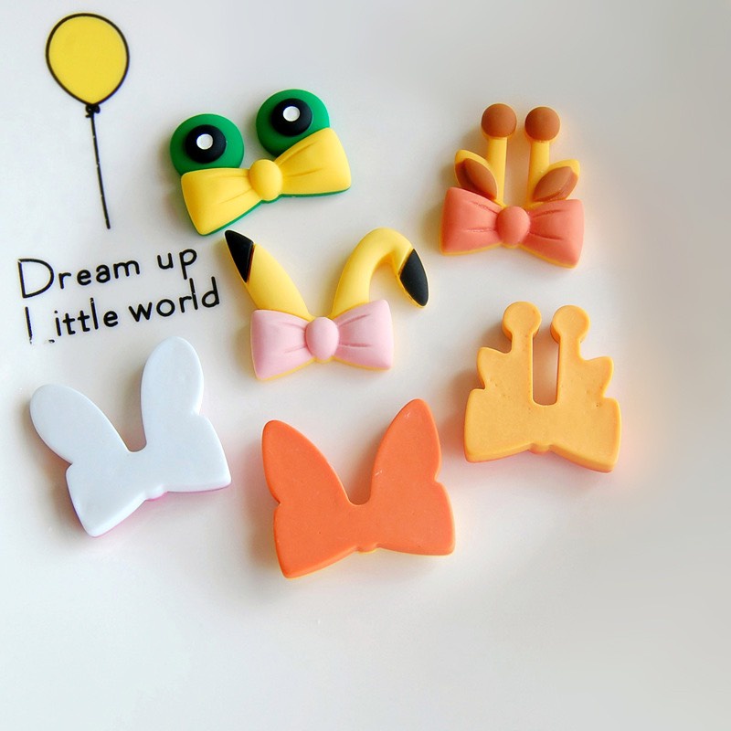 Charm (C61) slime/ Dụng Cụ Charm Trang Trí [Ko Keo &amp; Nút] Hình Tai Thú (2.5 x 2.0 cm) - Giá 01 cái