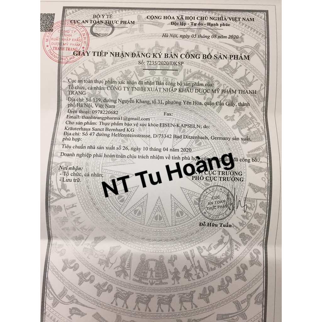 Viên uống bổ sung sắt FE Eisen-Kapseln