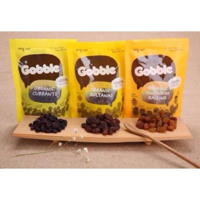 Nho khô hữu cơ Gobble gói 100gr