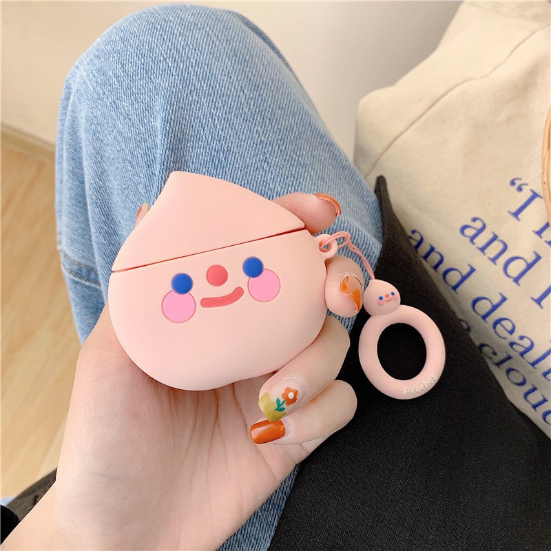 Case Silicon  Vỏ bao Airpods 2 AirPod 1 đựng tai nghe không dây i11 i12 i18 ... tặng kèm móc đeo