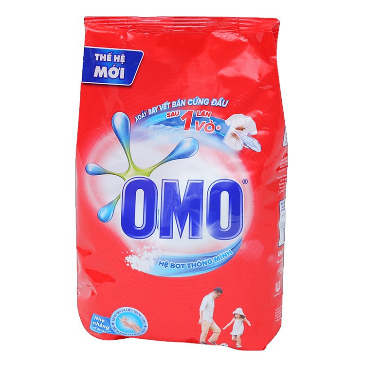 Bột Giặt OMO Hệ Bọt Thông Minh đánh bay mọi vết bẩn gói 380g