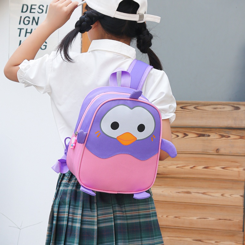 Ba Lô Hình Chim Cánh Cụt Hoạt Hình Thiết Kế Mới Đáng Yêu Dành Cho Bé