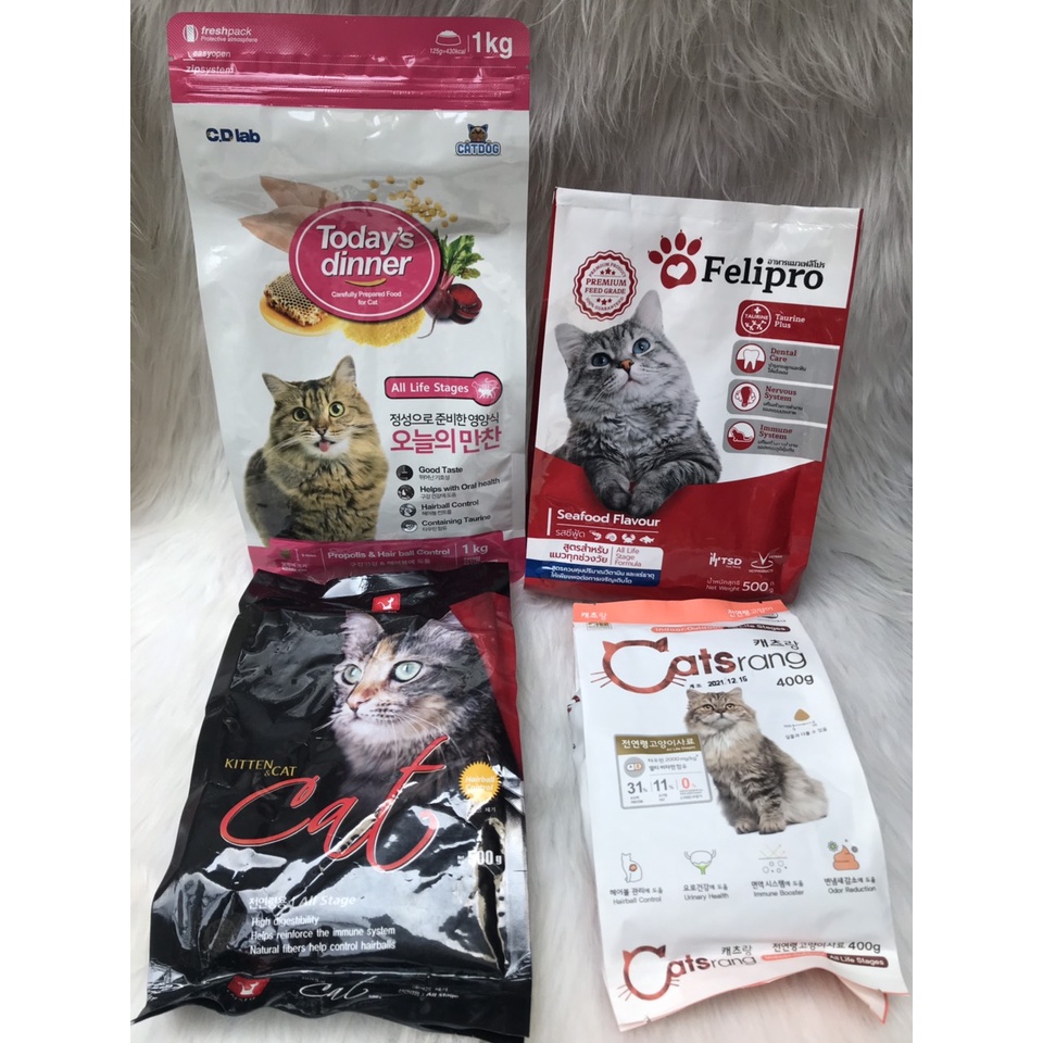Thức ăn hỗn hợp cho mèo Today diner, Iq apro, Ferlipro, Cateye, Catsrang