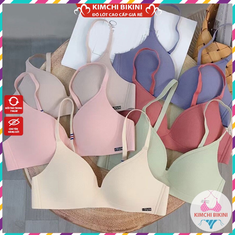 Áo lót nữ đúc su không gọng thông hơi KIMCHIBIKINI bra bản to đệm mỏng nâng ngực tạo khe sexy cao cấp AL031