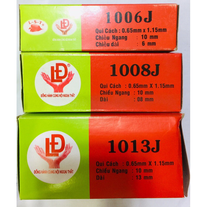 Đinh công nghiệp 1006J-1008J-1013J- đinh ghim U dùng bắn tay, bắn hơi