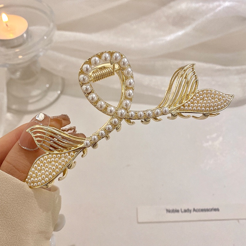 Kẹp Tóc Đuôi Cá Đính Ngọc Trai 2022 Sang Trọng Cho Nữ