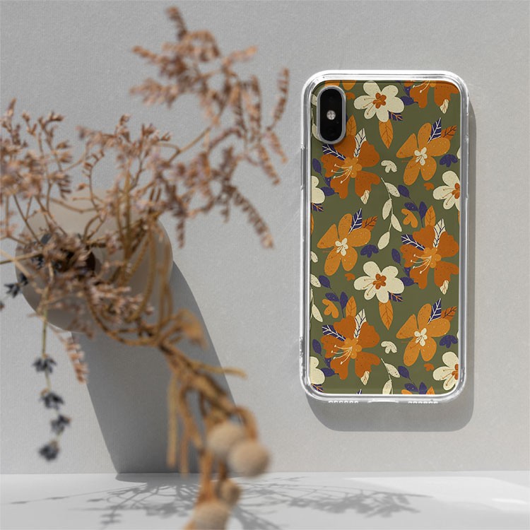 Ốp Lưng 70s floral iphone bông hoa của ngày cũ cho Iphone 5 6 7 8 Plus 11 12 Pro Max X Xr PAP20210628